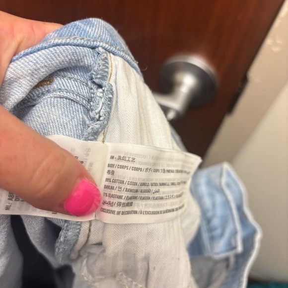 Abercrombie & Fitch Curve Love Ultra High Rise 90’s Straight Jeans Criss Cross - Picture 12 of 12